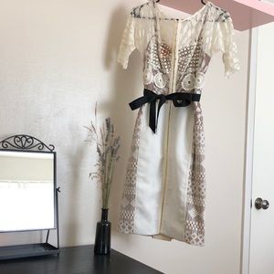 Anthropologie Lace event dress by Byron Lars